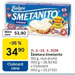 Tesco Želetava Smetanito nabídka