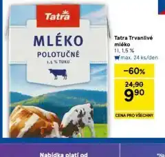 Tesco Trvanlivé mléko 1,5% nabídka
