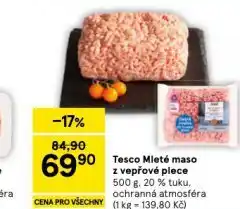 Tesco Mleté maso z vepřové plece nabídka
