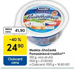 Tesco Madeta Jihočeské Pomazánkové tradiční nabídka