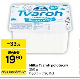 Tesco Milko Tvaroh polotučný nabídka