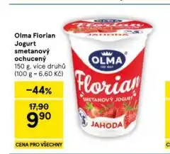 Tesco Olma florian smetanový jogurt nabídka