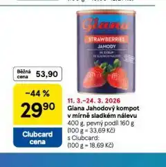 Tesco Giana jahodový kompot nabídka