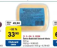 Tesco Babické listové těsto nabídka