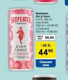 Tesco Beefeater gin & tonic nabídka