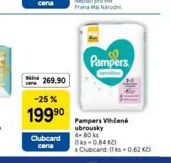Tesco Pampers dětské vlhčené ubrousky nabídka