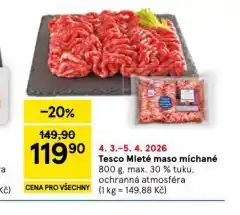 Tesco Mleté maso míchané nabídka