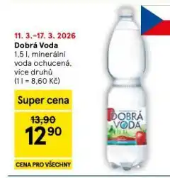 Tesco Dobrá voda ochucená nabídka