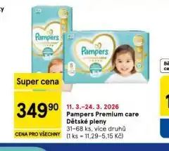 Tesco Pampers dětské plenky nabídka