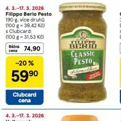 Tesco Fillippo berio pesta nabídka