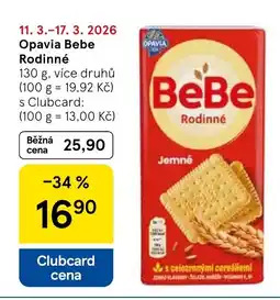 Tesco Opavia Bebe Rodinné nabídka