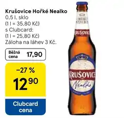 Tesco Krušovice Hořké Nealko nabídka