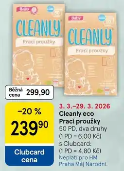 Tesco Cleanly eco Prací proužky nabídka