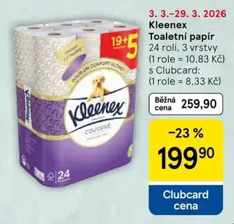 Tesco Kleenex Toaletní papír nabídka