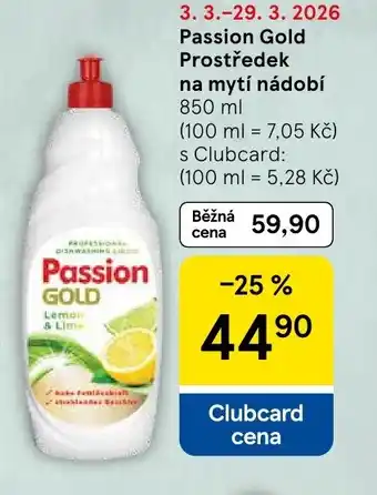 Tesco Passion Gold Prostředek na mytí nádobí nabídka