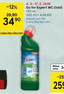 Tesco Go for Expert WC čistič nabídka