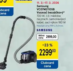 Tesco Samsung VC07M2110SB Vysavač bezsáčkový nabídka