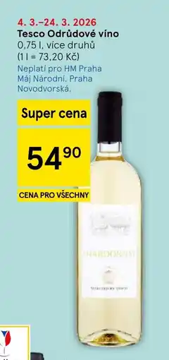 Tesco Tesco Odrůdové víno nabídka