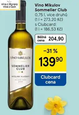 Tesco Víno Mikulov Sommelier Club nabídka