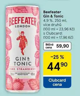 Tesco Beefeater Gin & Tonic nabídka