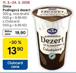 Tesco OLMA Pudingový dezert nabídka