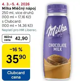 Tesco Milka Mléčný nápoj nabídka