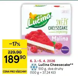 Tesco Lučina Cheesecake nabídka