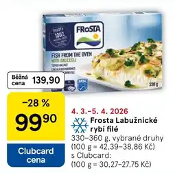 Tesco Frosta Labužnické rybí filé nabídka