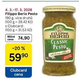 Tesco Filippo Berio Pesto nabídka