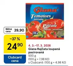 Tesco Giana Rajčata loupaná pasírovaná nabídka
