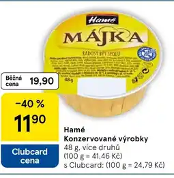 Tesco Hamé Konzervované výrobky nabídka