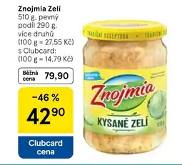 Tesco Znojmia Zelí nabídka