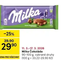 Tesco Milka Čokoláda nabídka