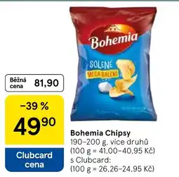 Tesco Bohemia Chipsy nabídka