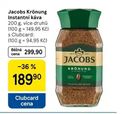 Tesco Jacobs Krönung Instantní káva nabídka