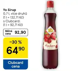 Tesco Yo Sirup nabídka