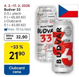 Tesco Budvar 33 nabídka