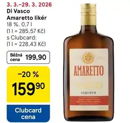 Tesco Di Vasco Amaretto likér nabídka