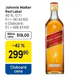 Tesco Johnnie Walker Red Label nabídka