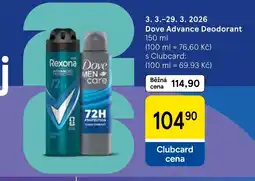 Tesco Dove Advance Deodorant nabídka