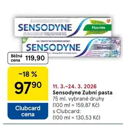 Tesco Sensodyne Zubní pasta nabídka