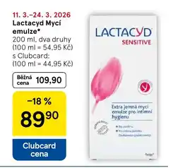Tesco Lactacyd Mycí emulze nabídka
