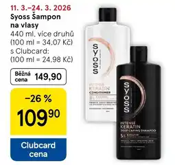 Tesco Syoss Šampon na vlasy nabídka