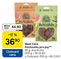 Tesco Meat Care Pochoutky pro psy nabídka