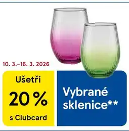 Tesco Vybrané sklenice nabídka