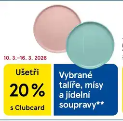 Tesco Vybrané talíře, mísy a jídelní soupravy nabídka