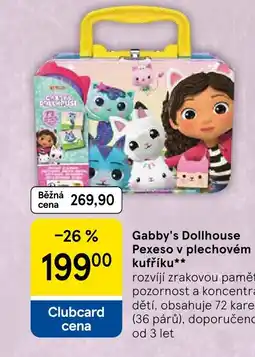Tesco Gabby's Dollhouse Pexeso v plechovém kufříku nabídka