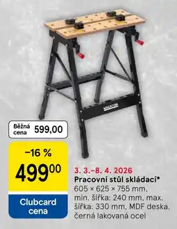 Tesco Pracovní stůl skládací nabídka