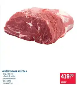 Makro Hovězí vysoká roštěná nabídka