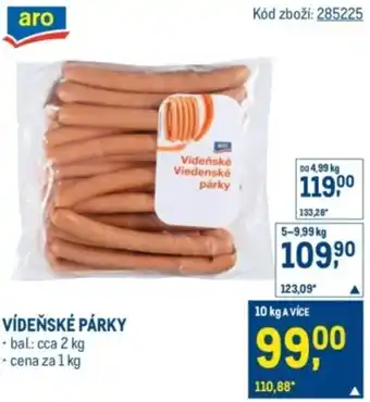 Makro Vídeňské párky nabídka